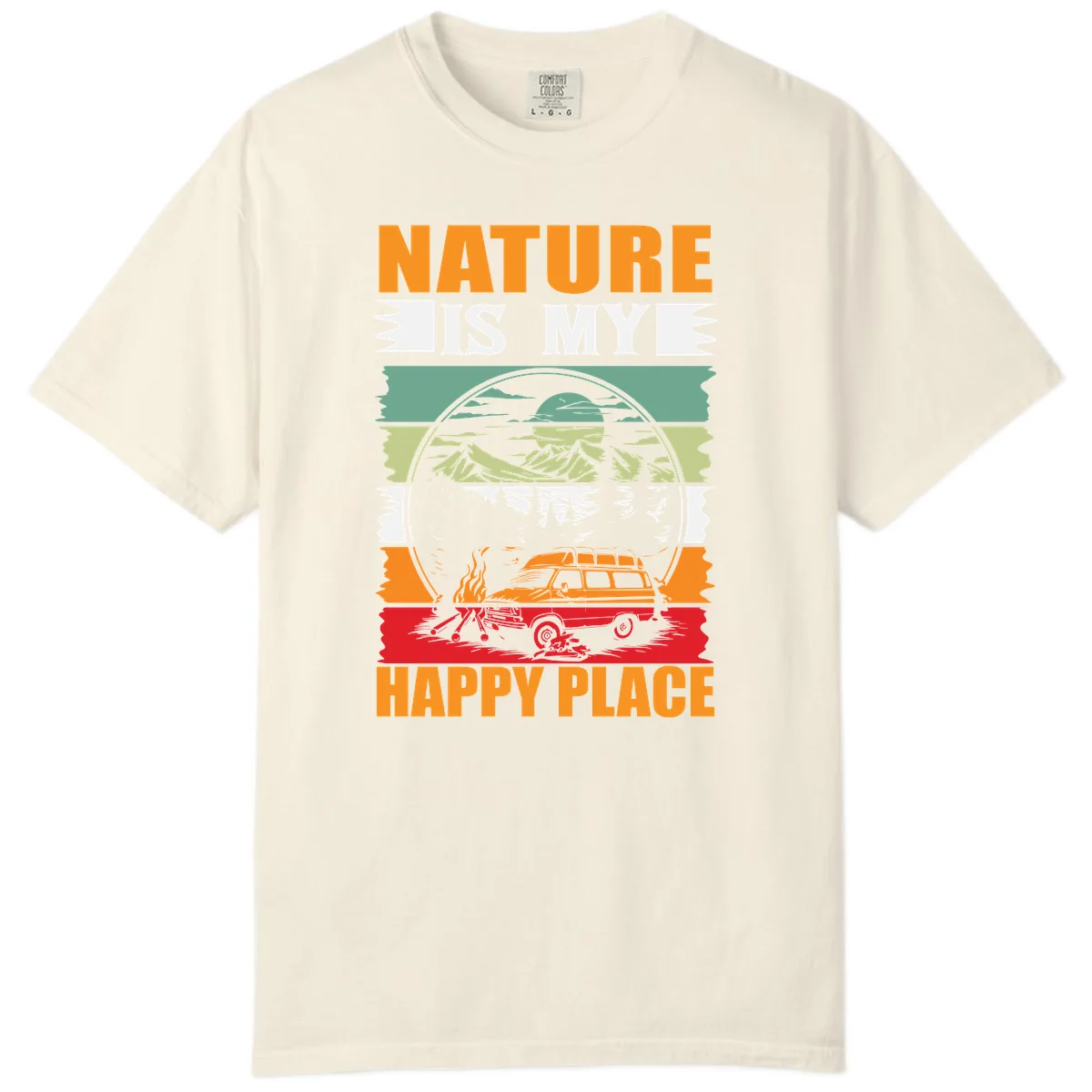 Nature Is My Happy Place Comfort Color in Ivory