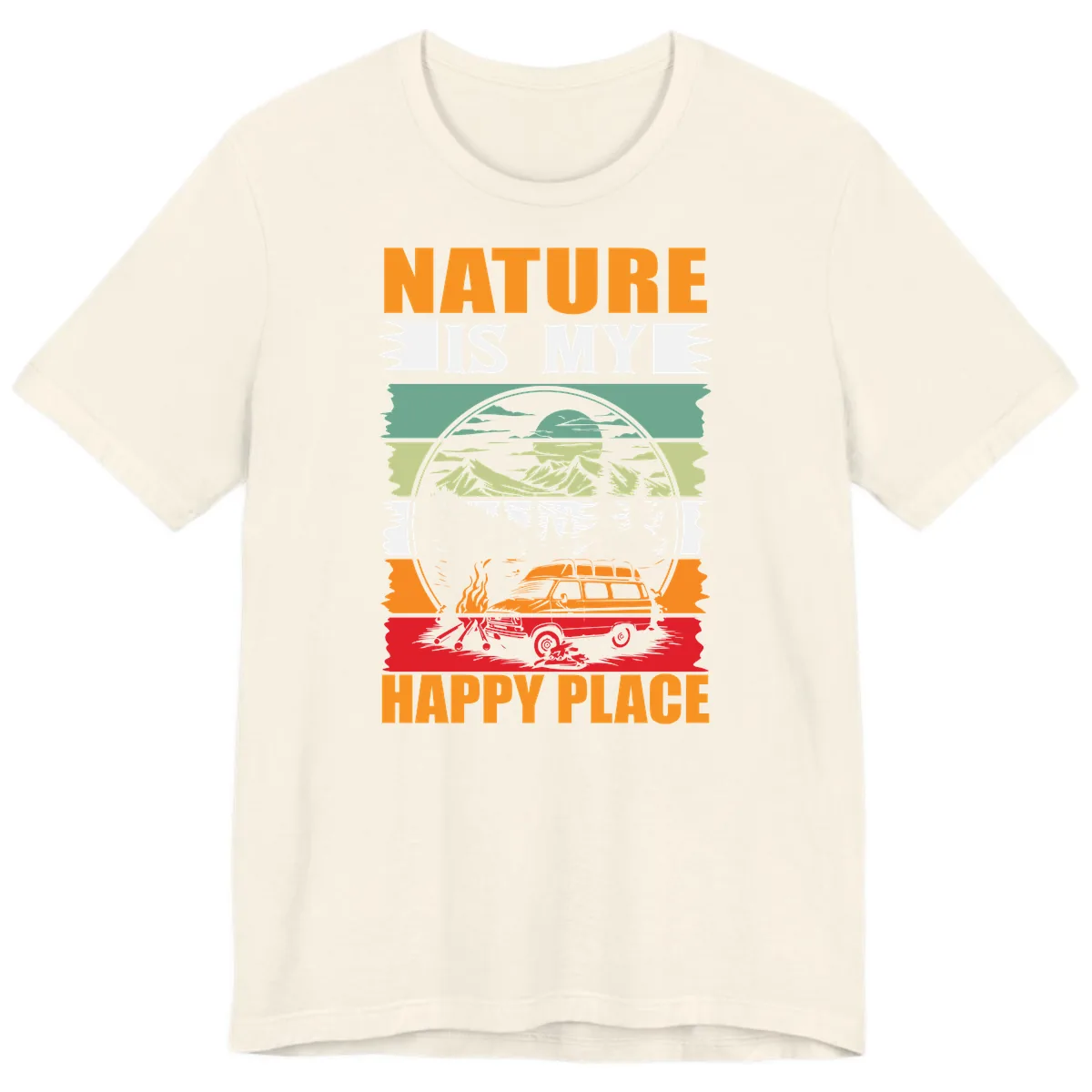 Nature Is My Happy Place Premium T-Shirt in Natural