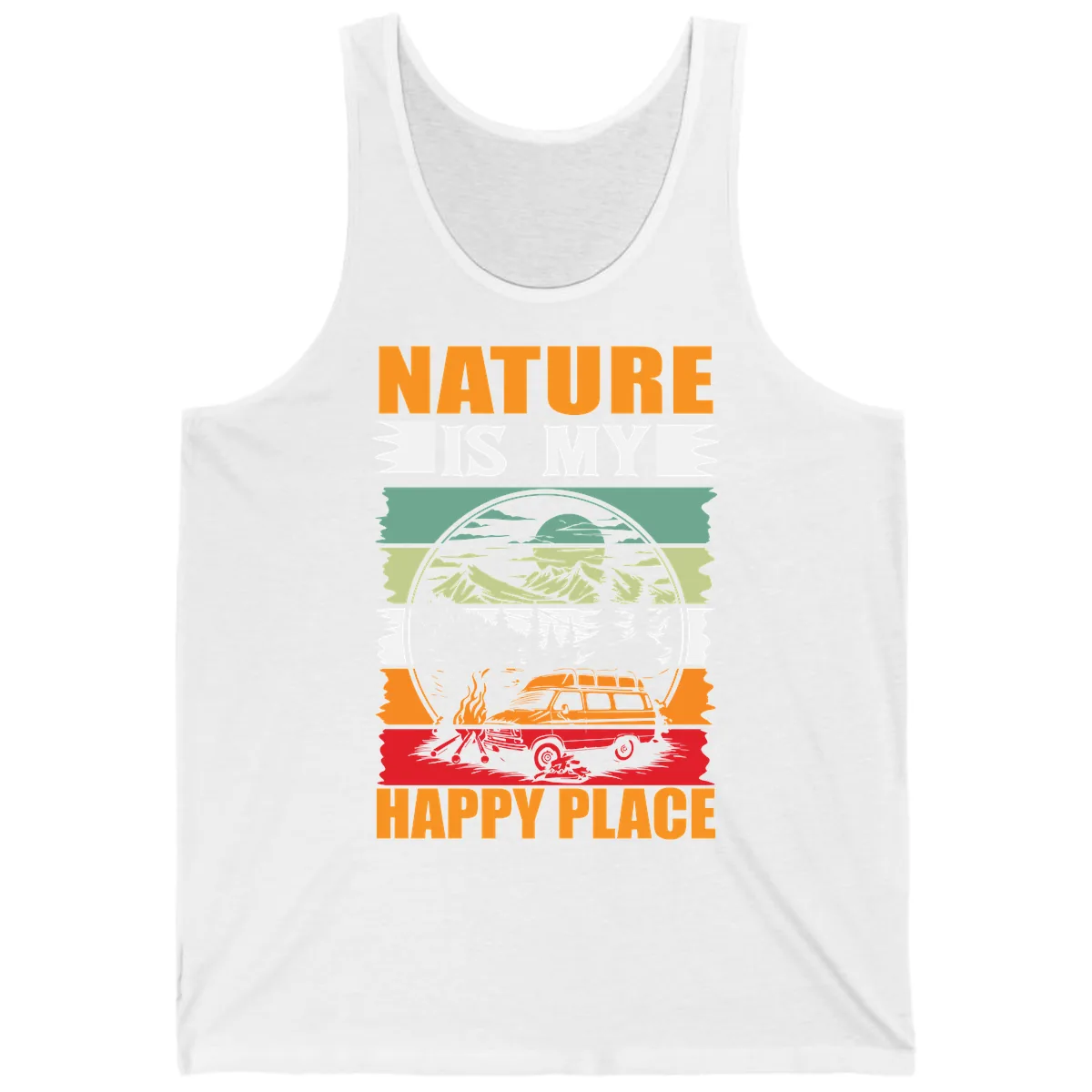 Nature Is My Happy Place Tank in White