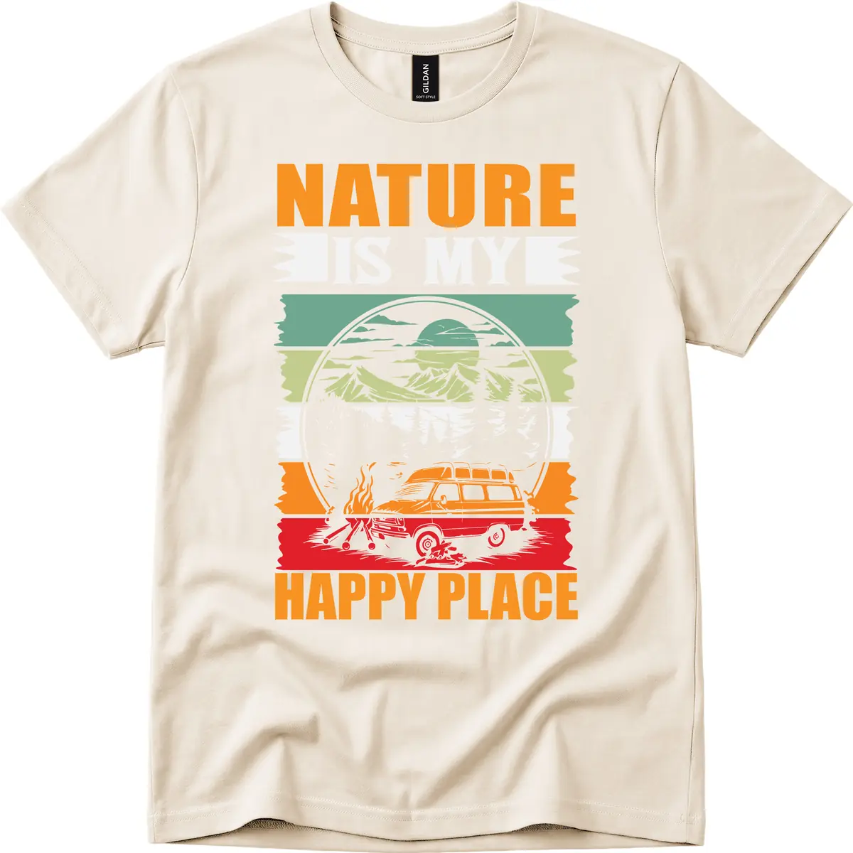 Nature Is My Happy Place T-Shirt in Natural