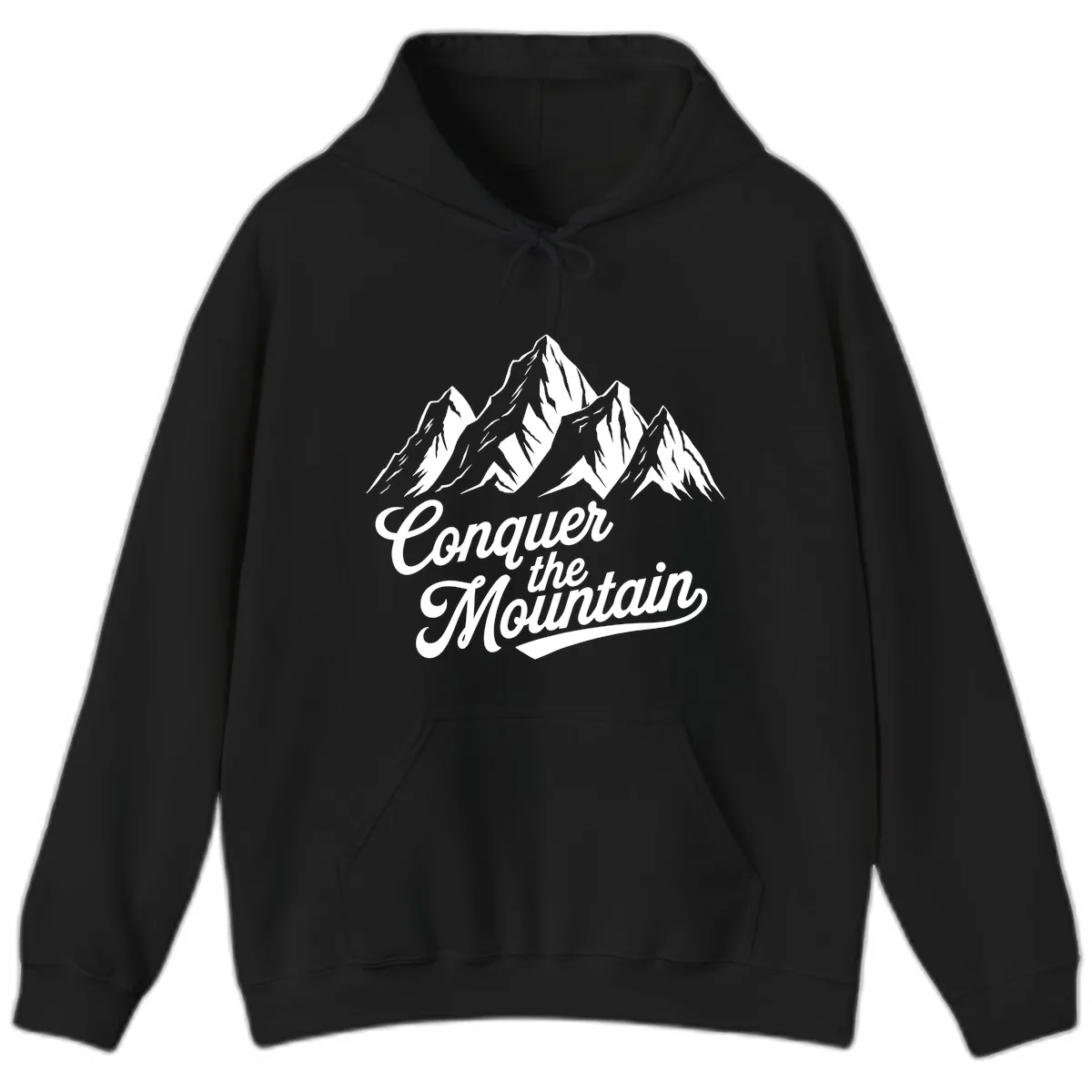 Conquer The Mountain Hoodie in Black
