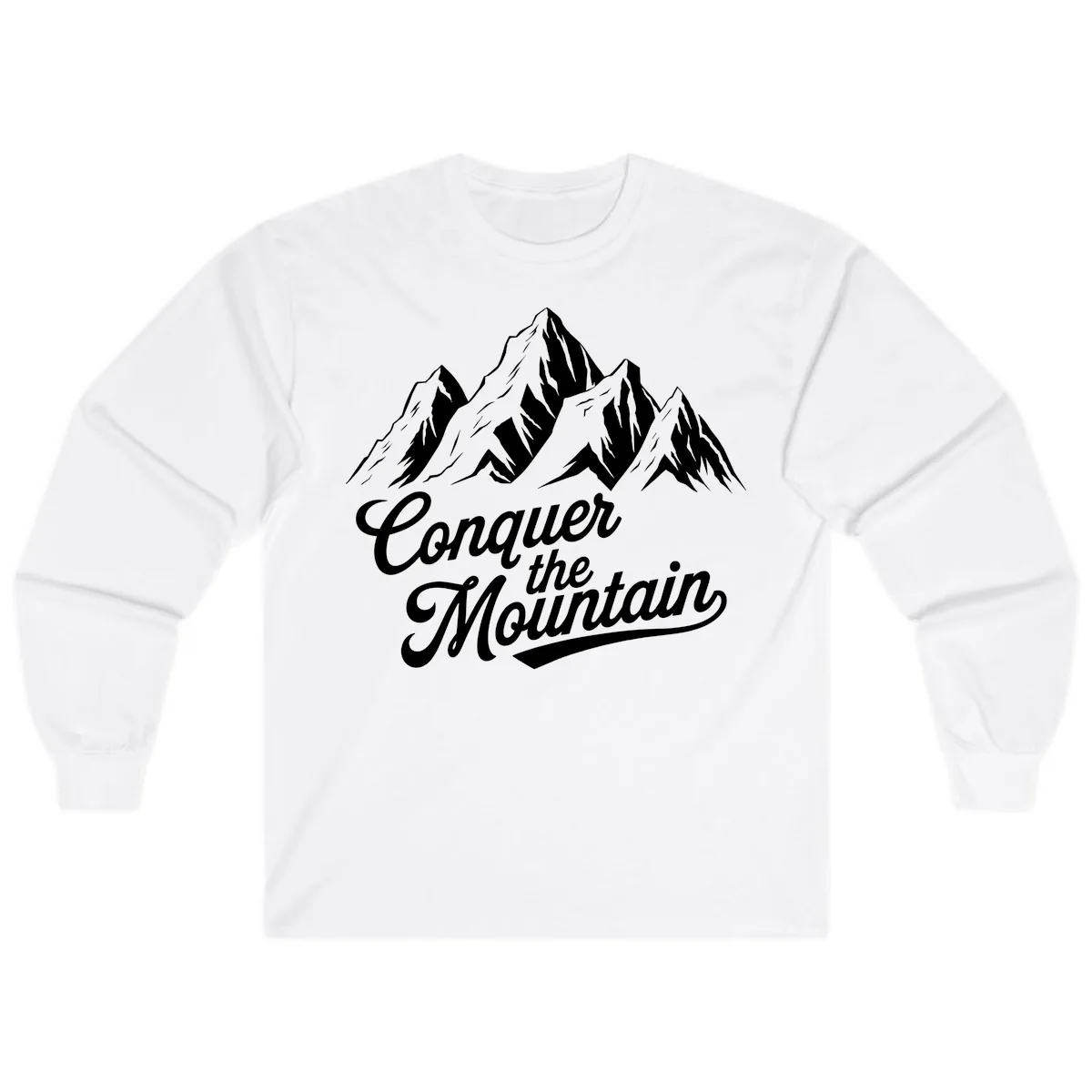 Conquer The Mountain Long Sleeve in White