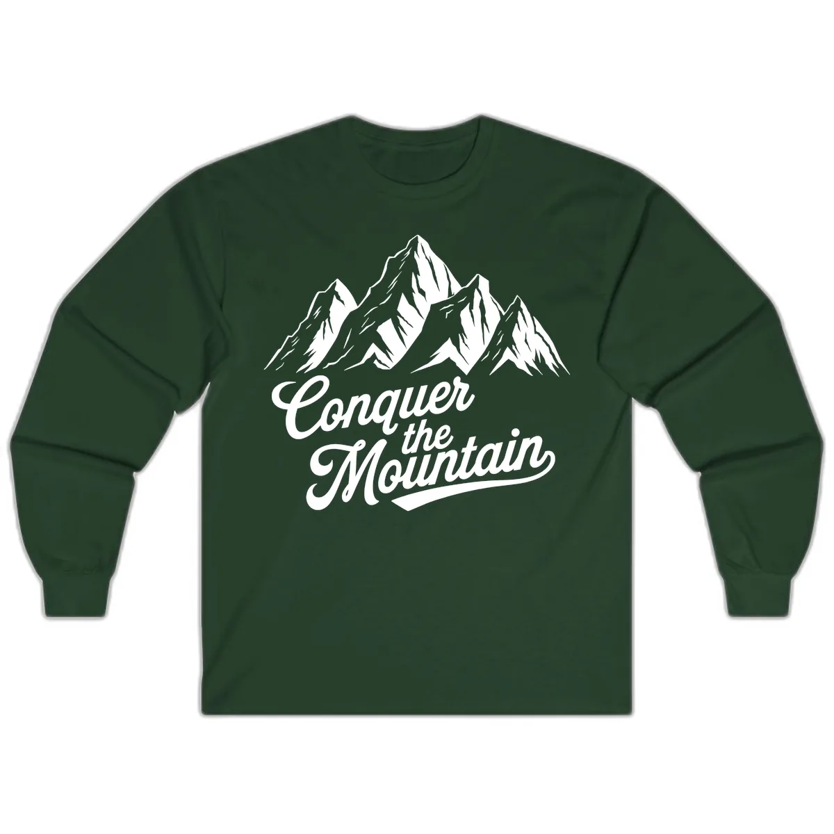Conquer The Mountain Long Sleeve in Forest Green