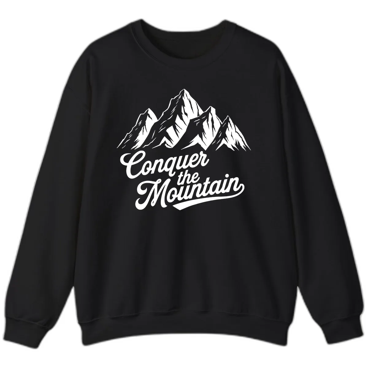Conquer The Mountain Sweatshirt in Black