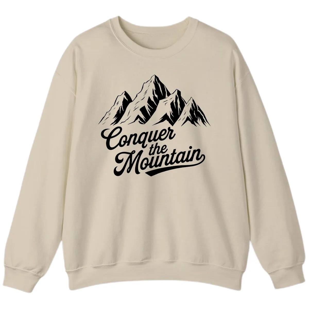 Conquer The Mountain Sweatshirt in Sand