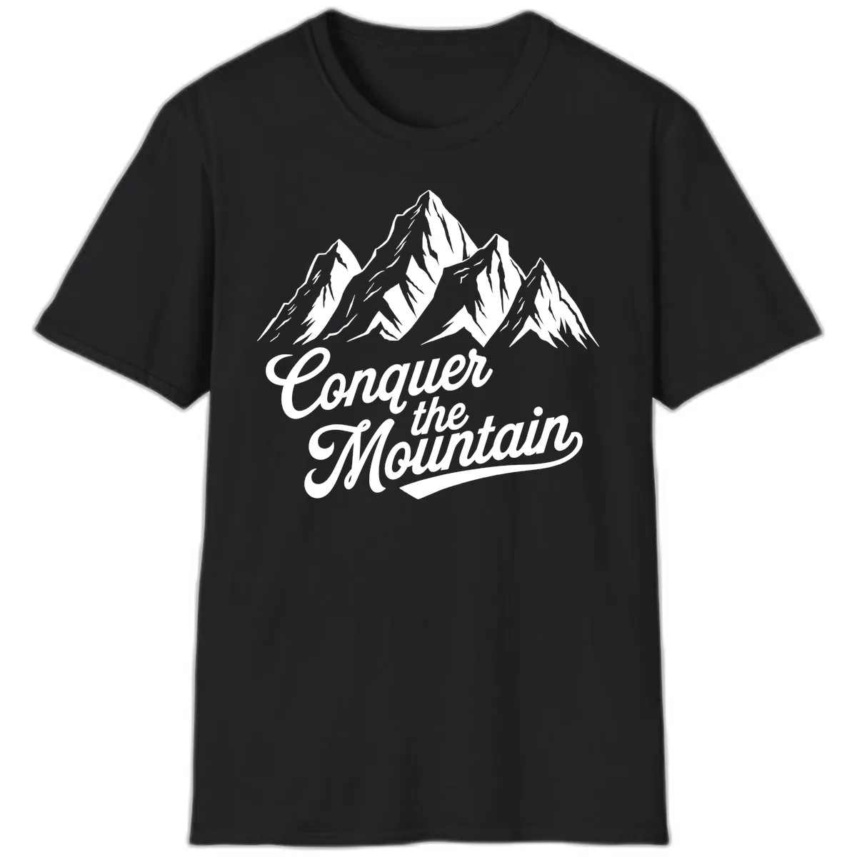 Conquer The Mountain T-Shirt in Black