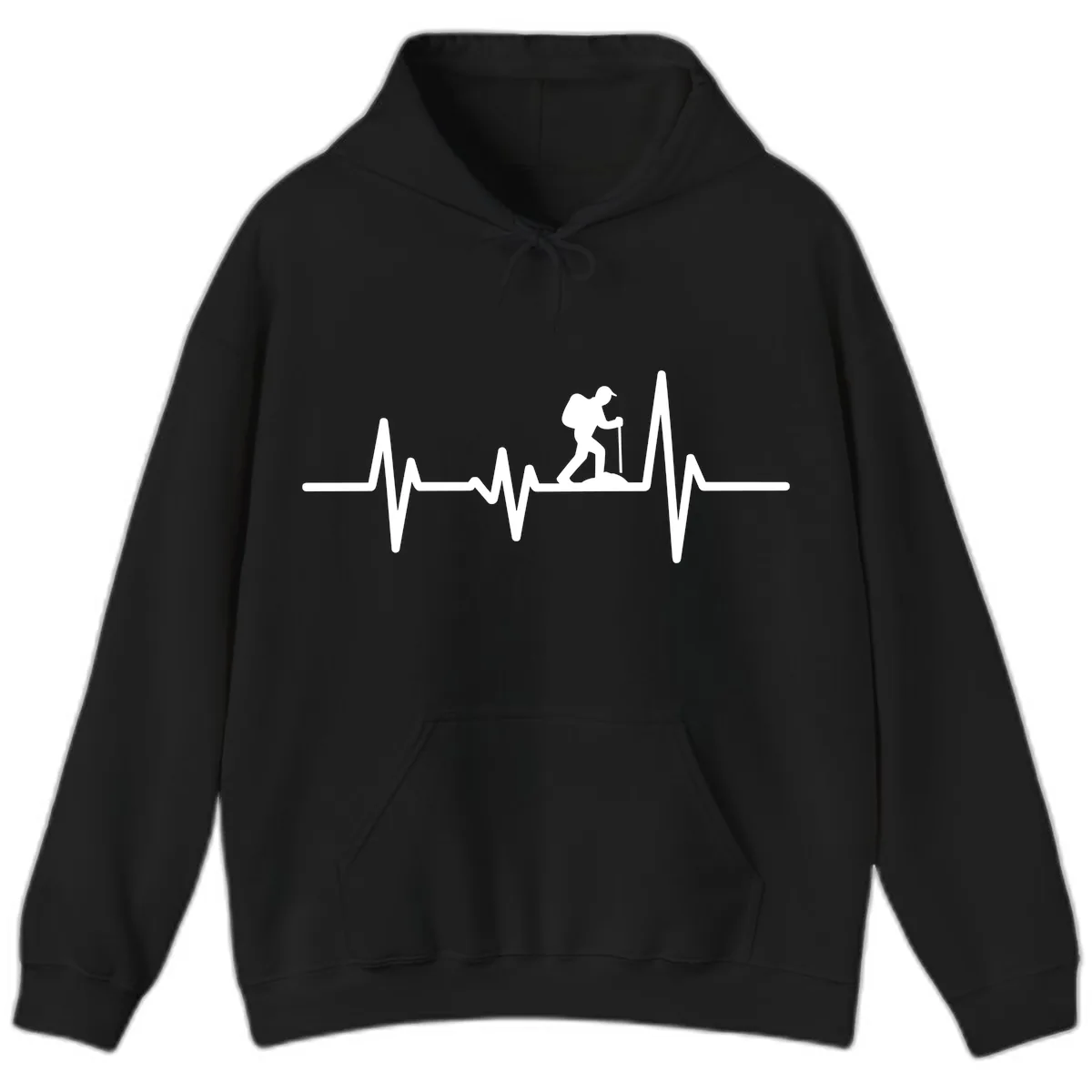 Heartbeat Hiker Hoodie in Black