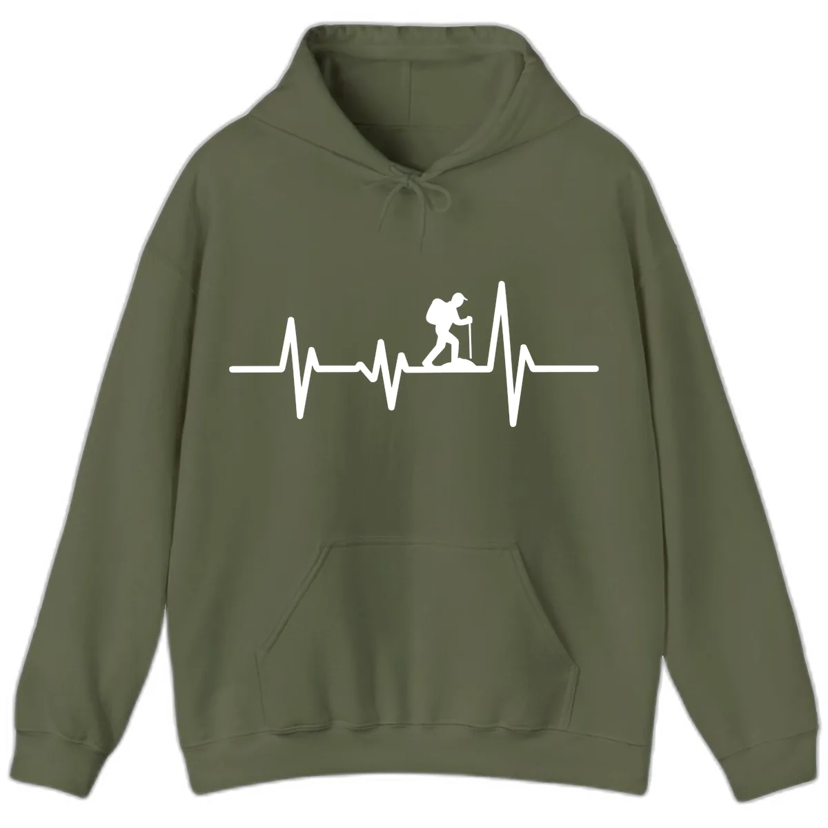Heartbeat Hiker Hoodie in Military Green
