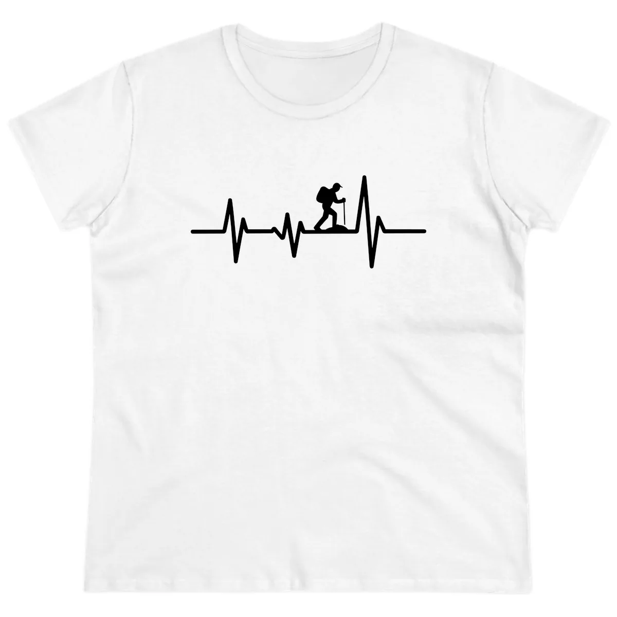 Heartbeat Hiker Ladies Tee in White