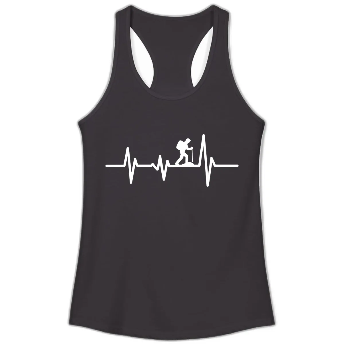 Heartbeat Hiker Ladies Tank in Black