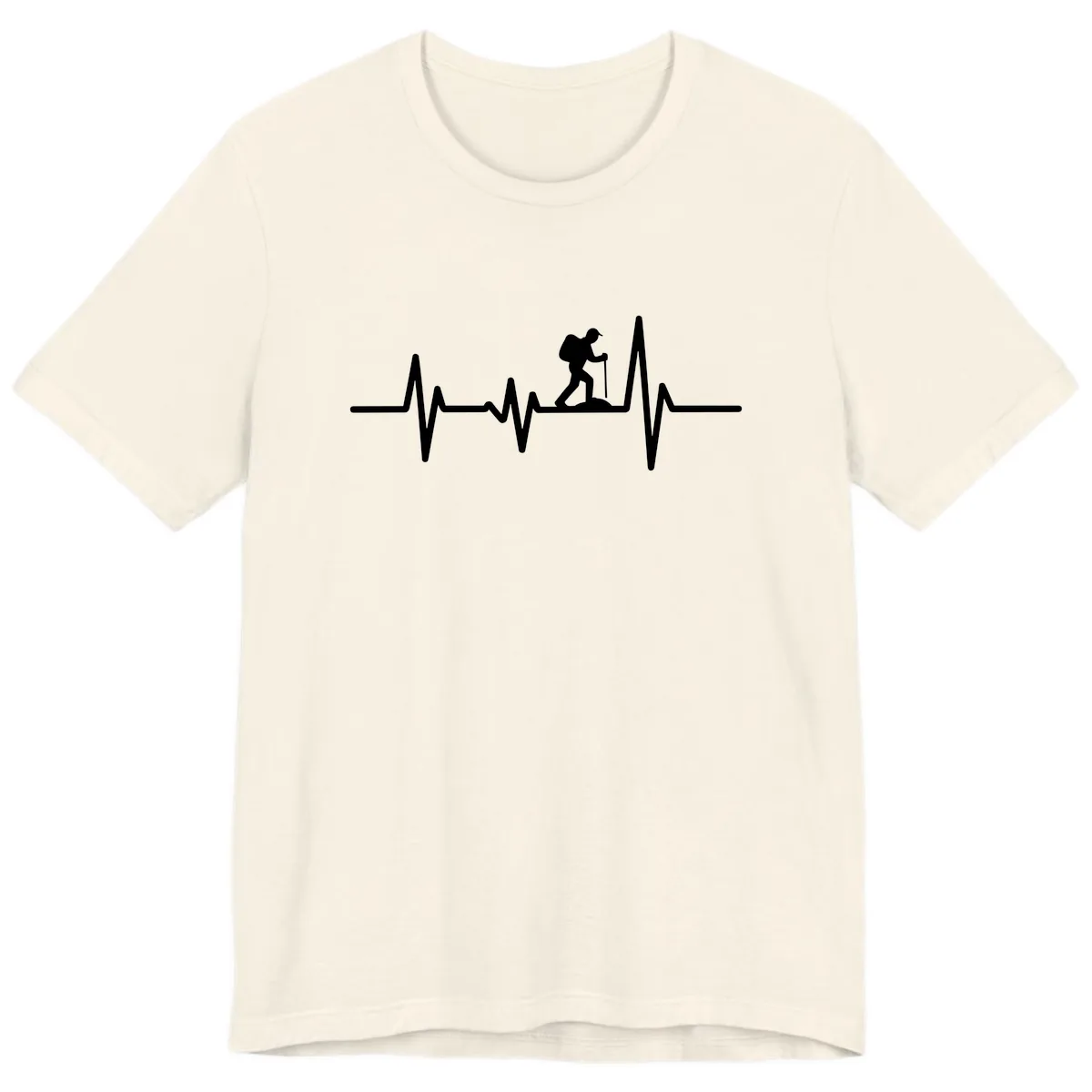 Heartbeat Hiker Premium T-Shirt in Natural