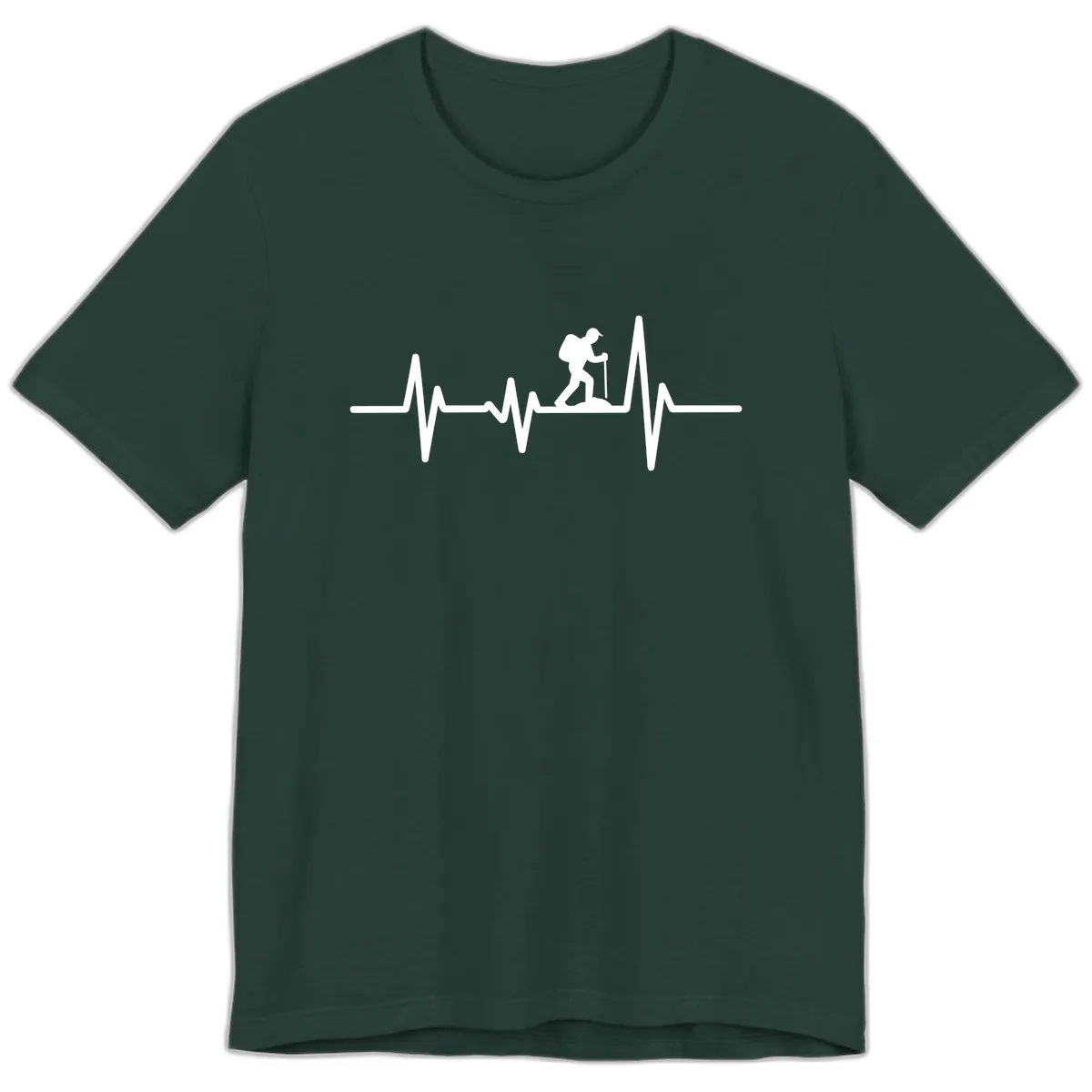 Heartbeat Hiker Premium T-Shirt in Forest