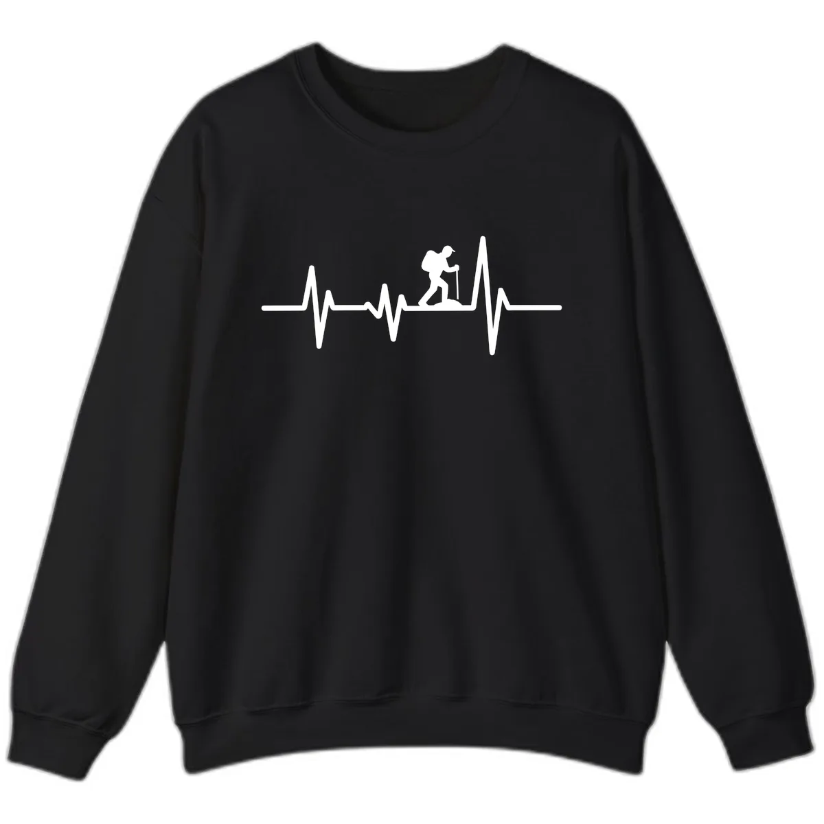 Heartbeat Hiker Sweatshirt in Black