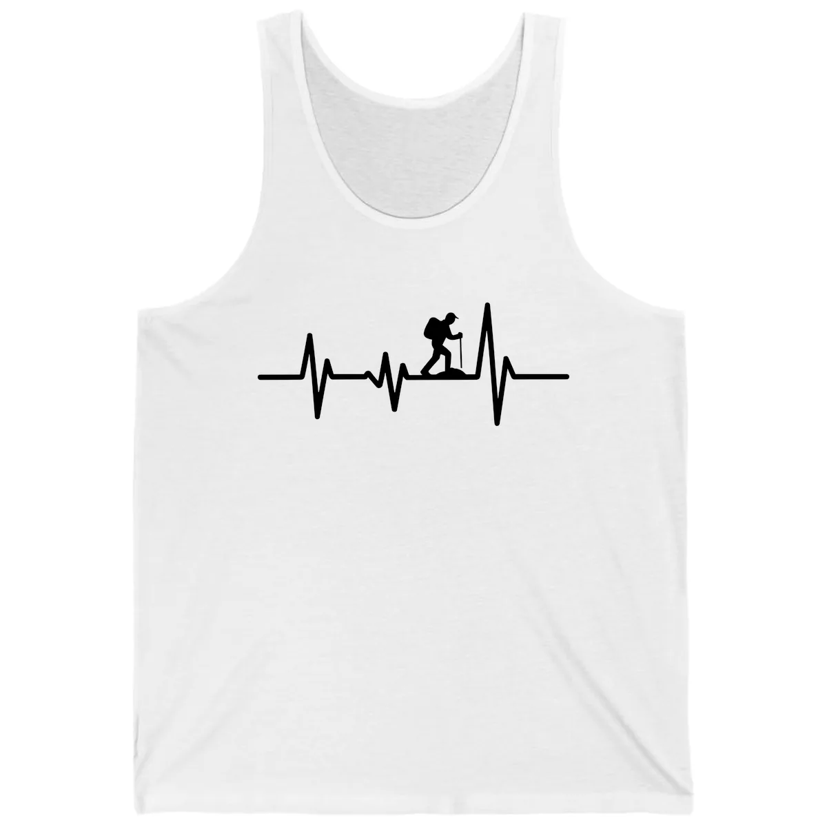 Heartbeat Hiker Tank in White