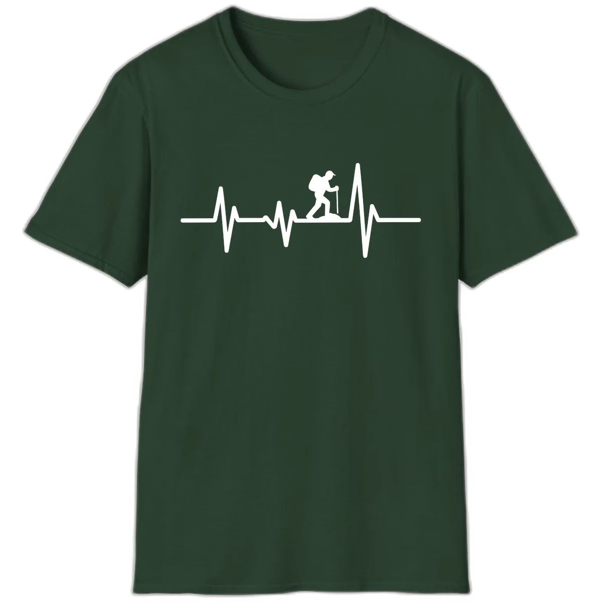 Heartbeat Hiker T-Shirt in Forest Green