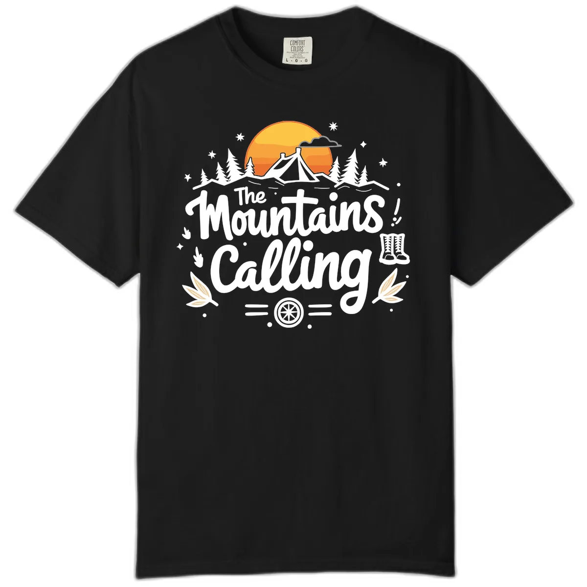 The Mountains Calling Comfort Color in Black