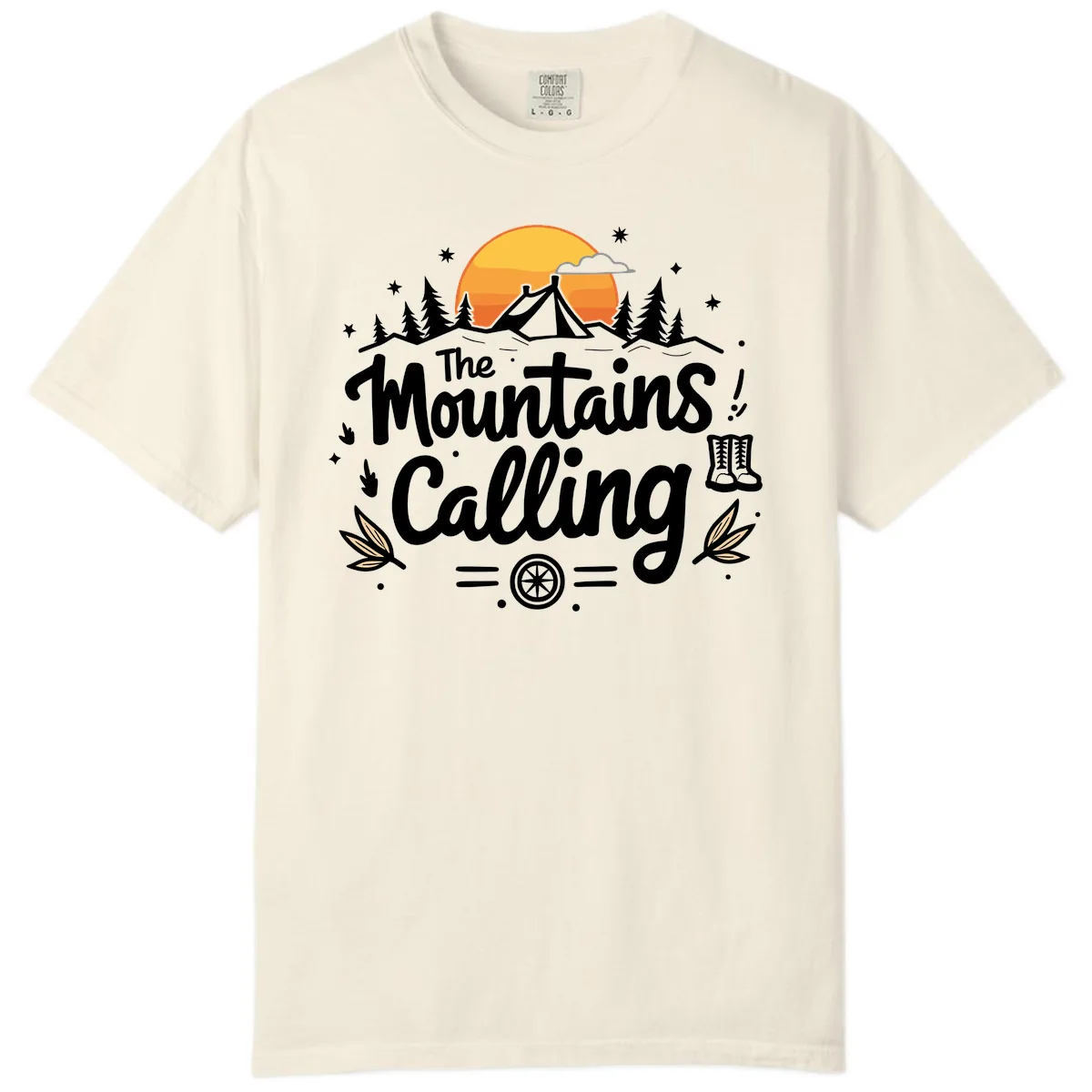 The Mountains Calling Comfort Color in Ivory