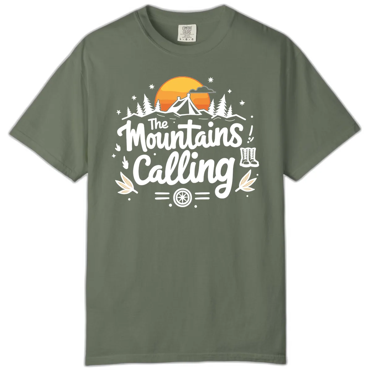 The Mountains Calling Comfort Color in Moss