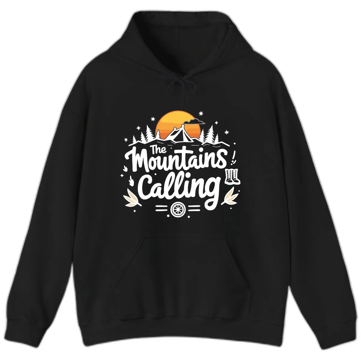The Mountains Calling Hoodie in Black
