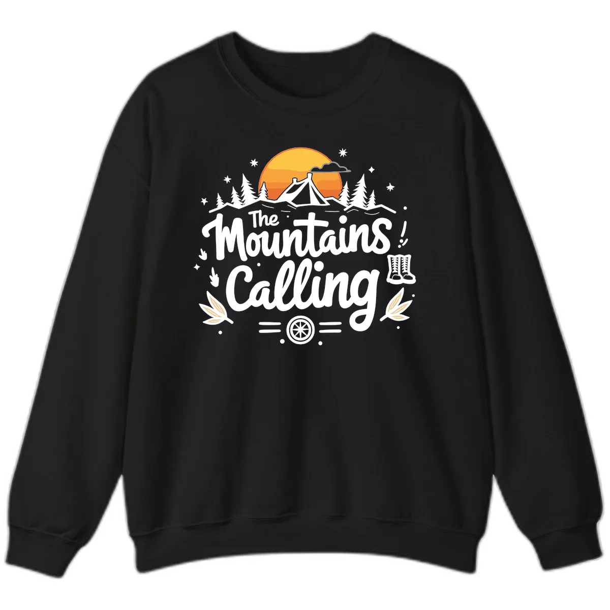 The Mountains Calling Sweatshirt in Black