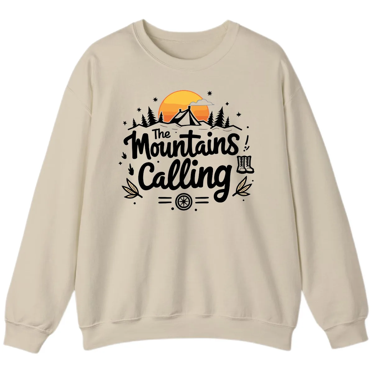 The Mountains Calling Sweatshirt in Sand