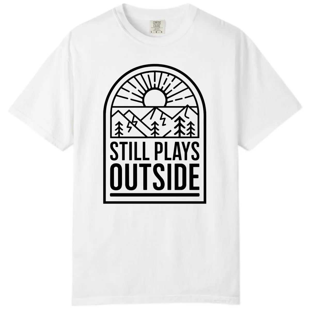 Still Plays Outside Comfort Color in White