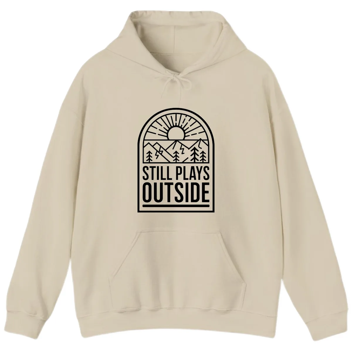 Still Plays Outside Hoodie in Sand