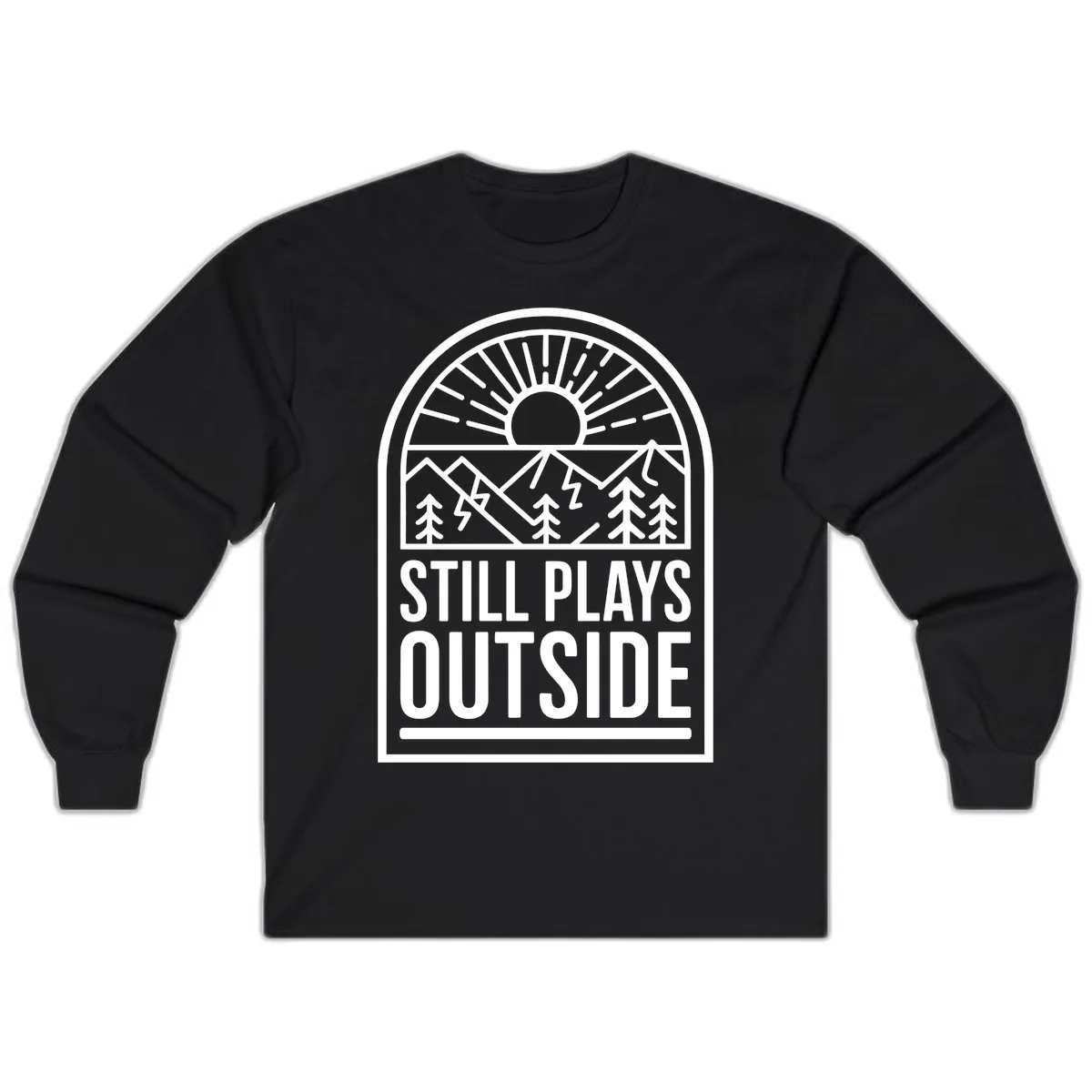 Still Plays Outside Long Sleeve in Black