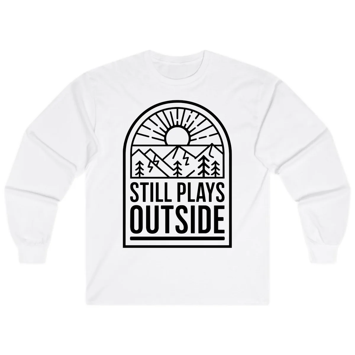 Still Plays Outside Long Sleeve in White