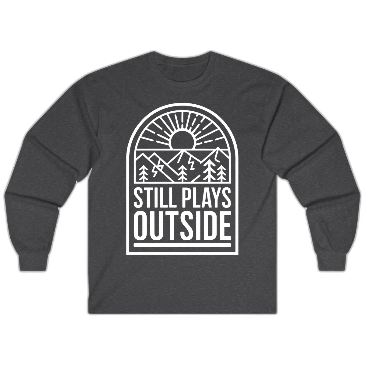 Still Plays Outside Long Sleeve in Dark Heather