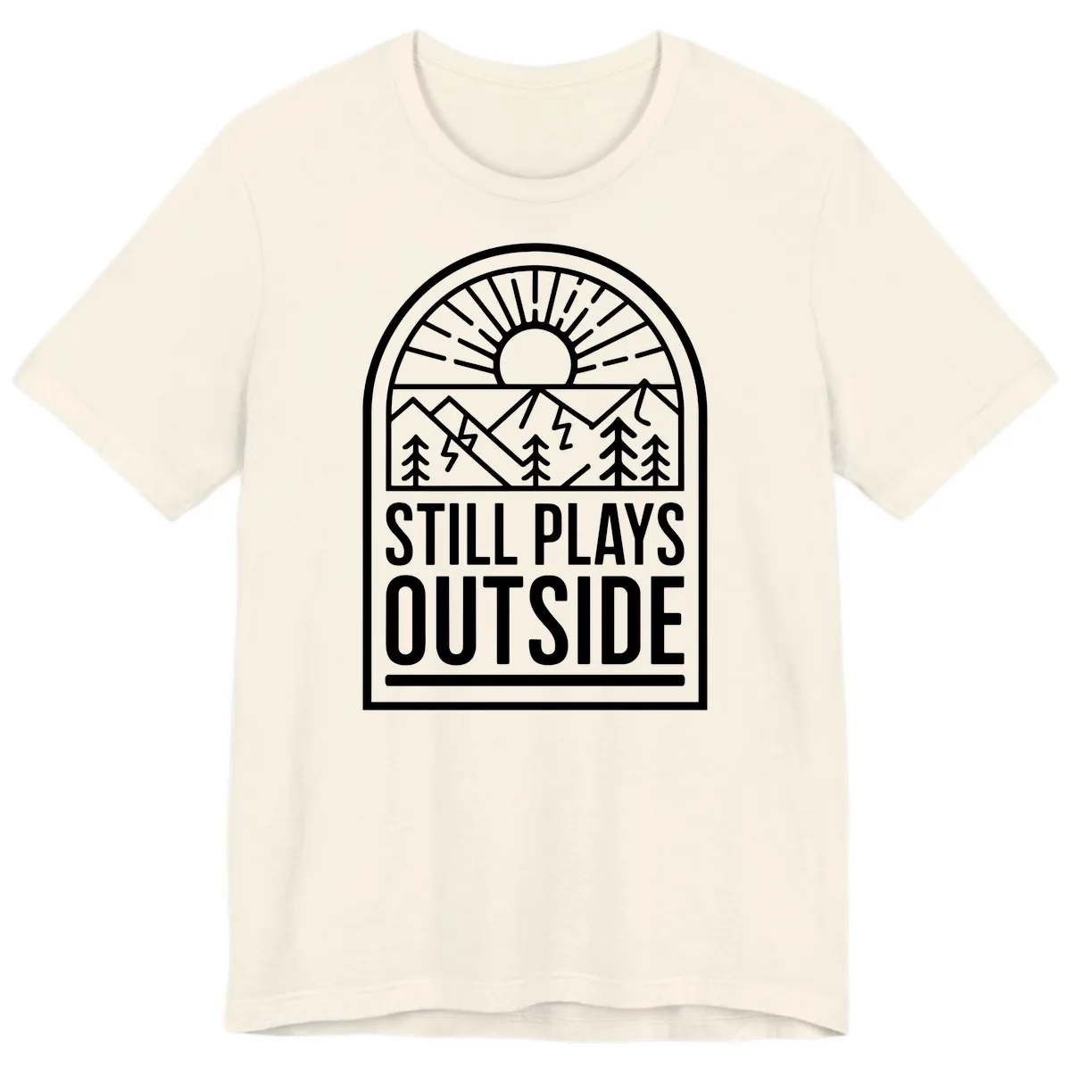 Still Plays Outside Premium T-Shirt in Natural