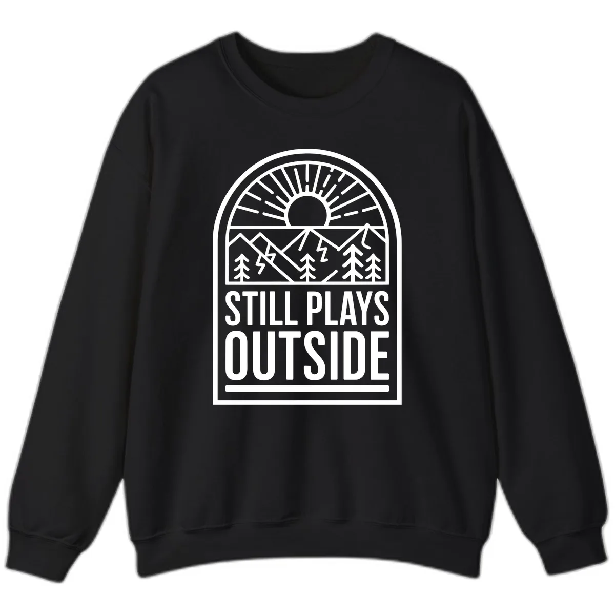 Still Plays Outside Sweatshirt in Black