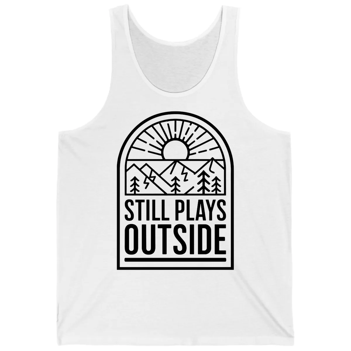 Still Plays Outside Tank in White