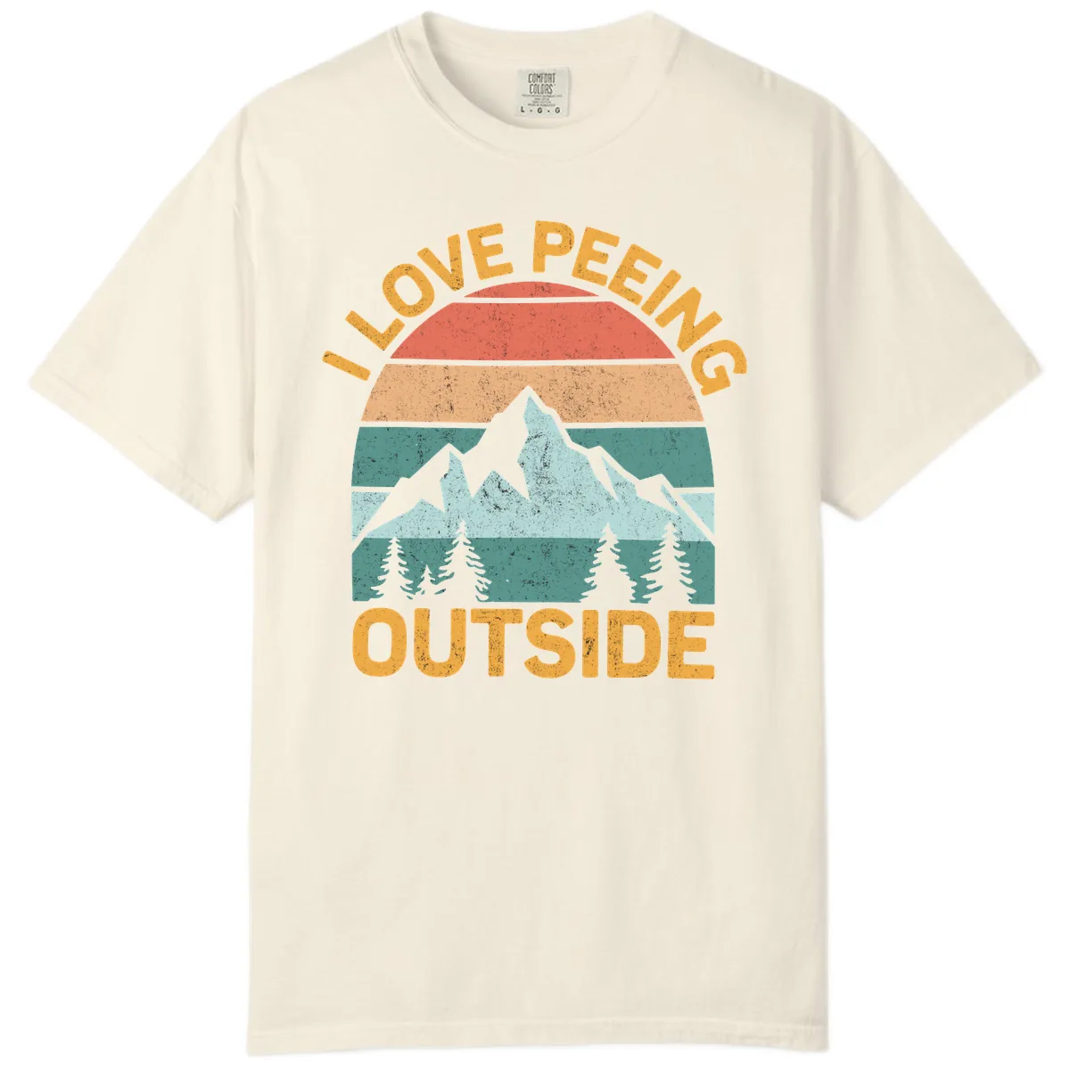 Love Peeling Outside Retro Sunset Comfort Color in Ivory