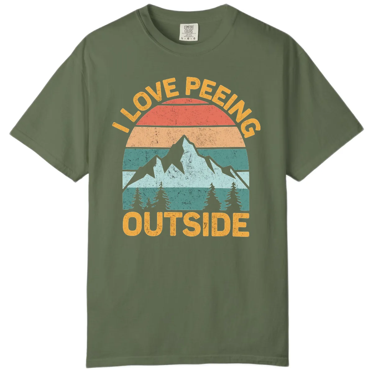 Love Peeling Outside Retro Sunset Comfort Color in Sage