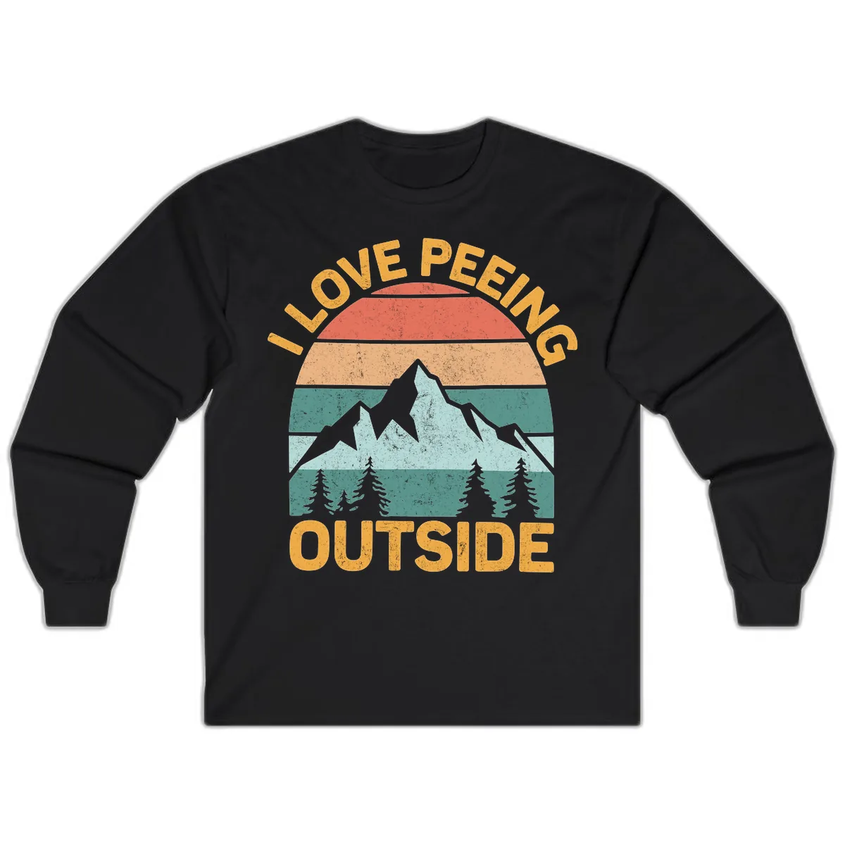 Love Peeling Outside Retro Sunset Long Sleeve in Black