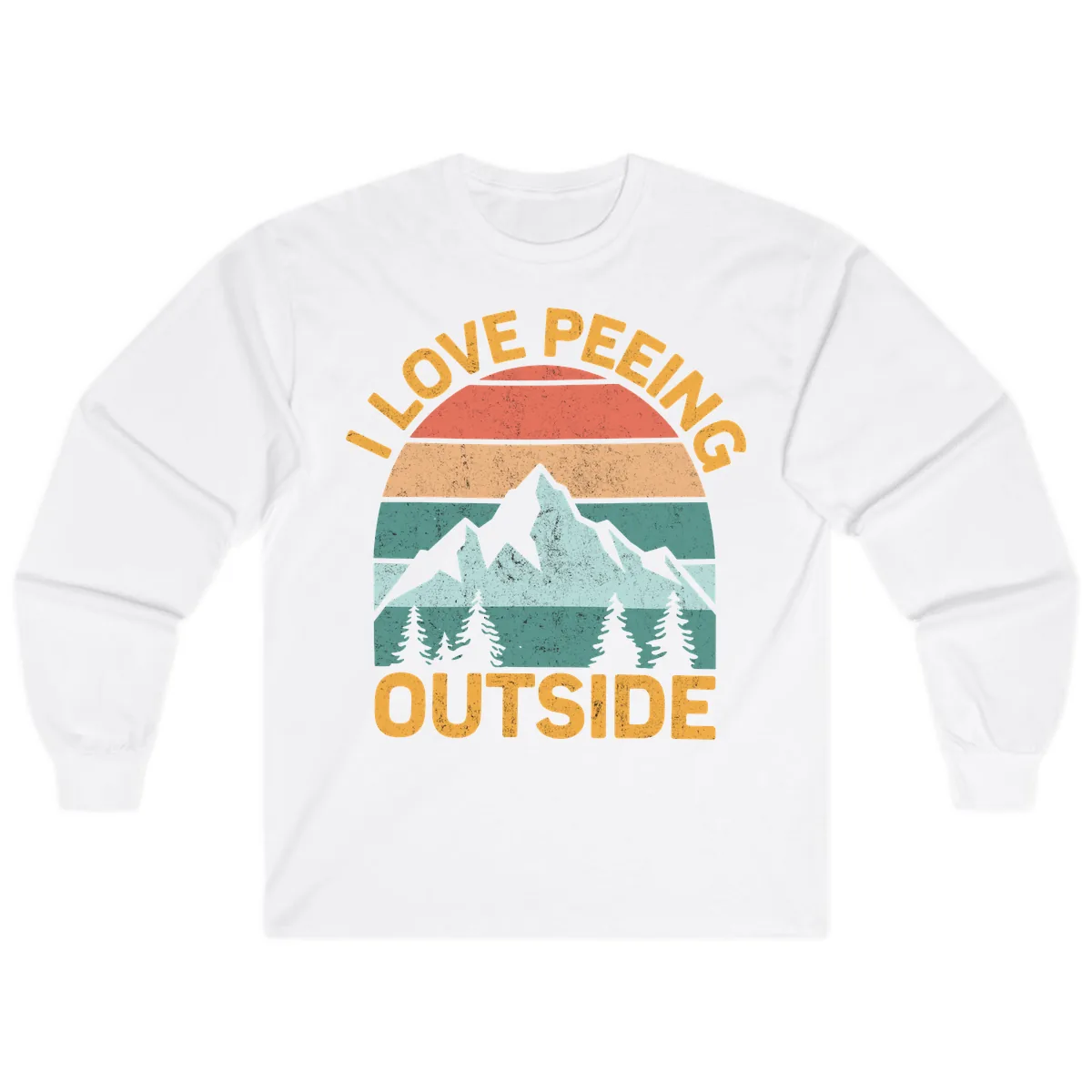 Love Peeling Outside Retro Sunset Long Sleeve in White