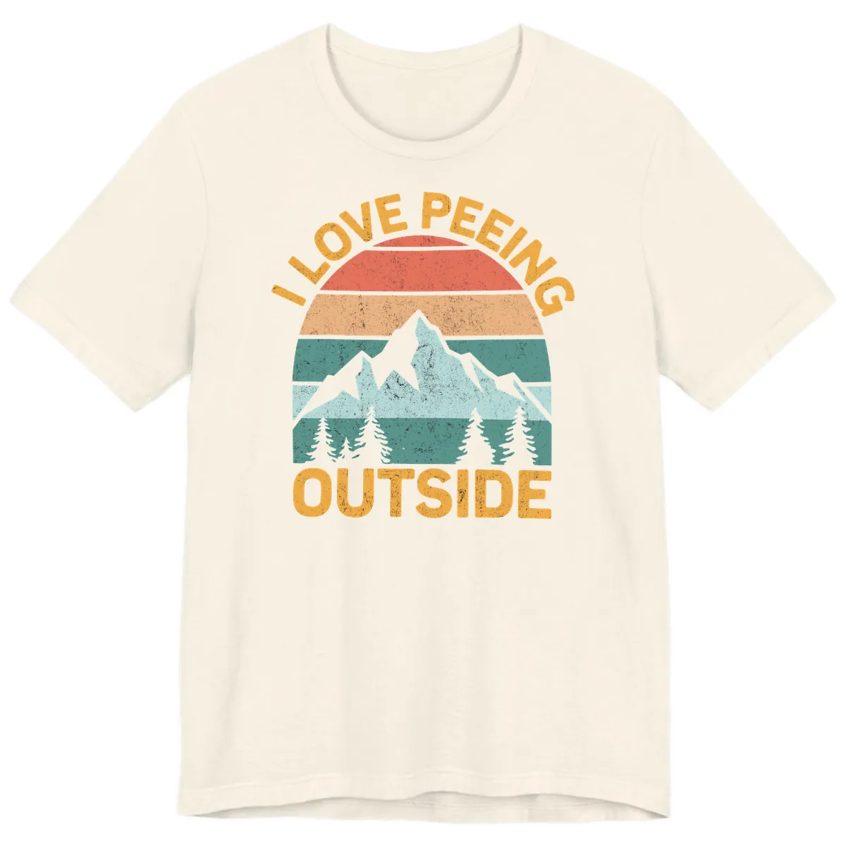 Love Peeling Outside Retro Sunset Premium T-Shirt in Natural