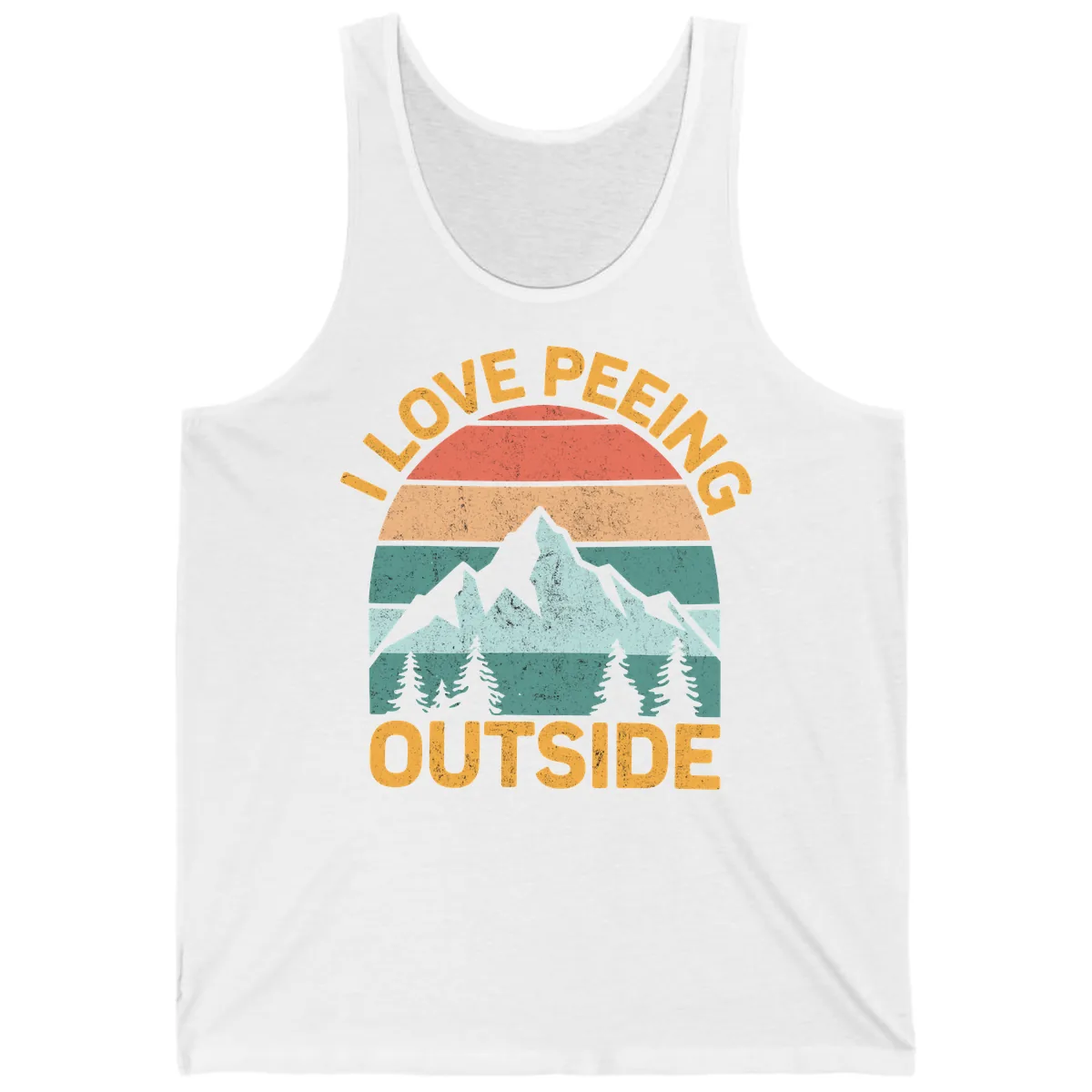 Love Peeling Outside Retro Sunset Tank in White