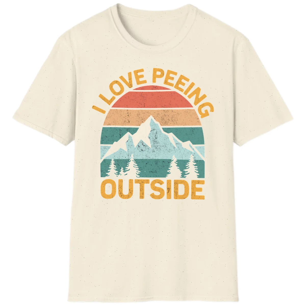 Love Peeling Outside Retro Sunset T-Shirt in Natural
