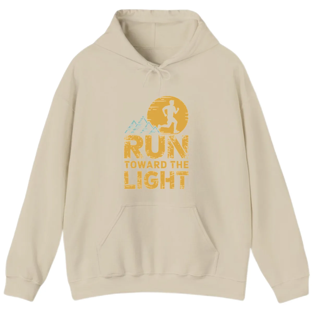 Run Toward The Light Hoodie in Sand