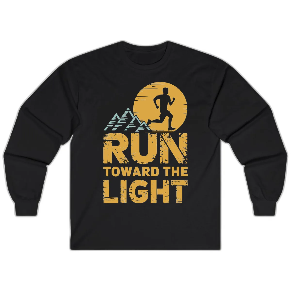 Run Toward The Light Long Sleeve in Black
