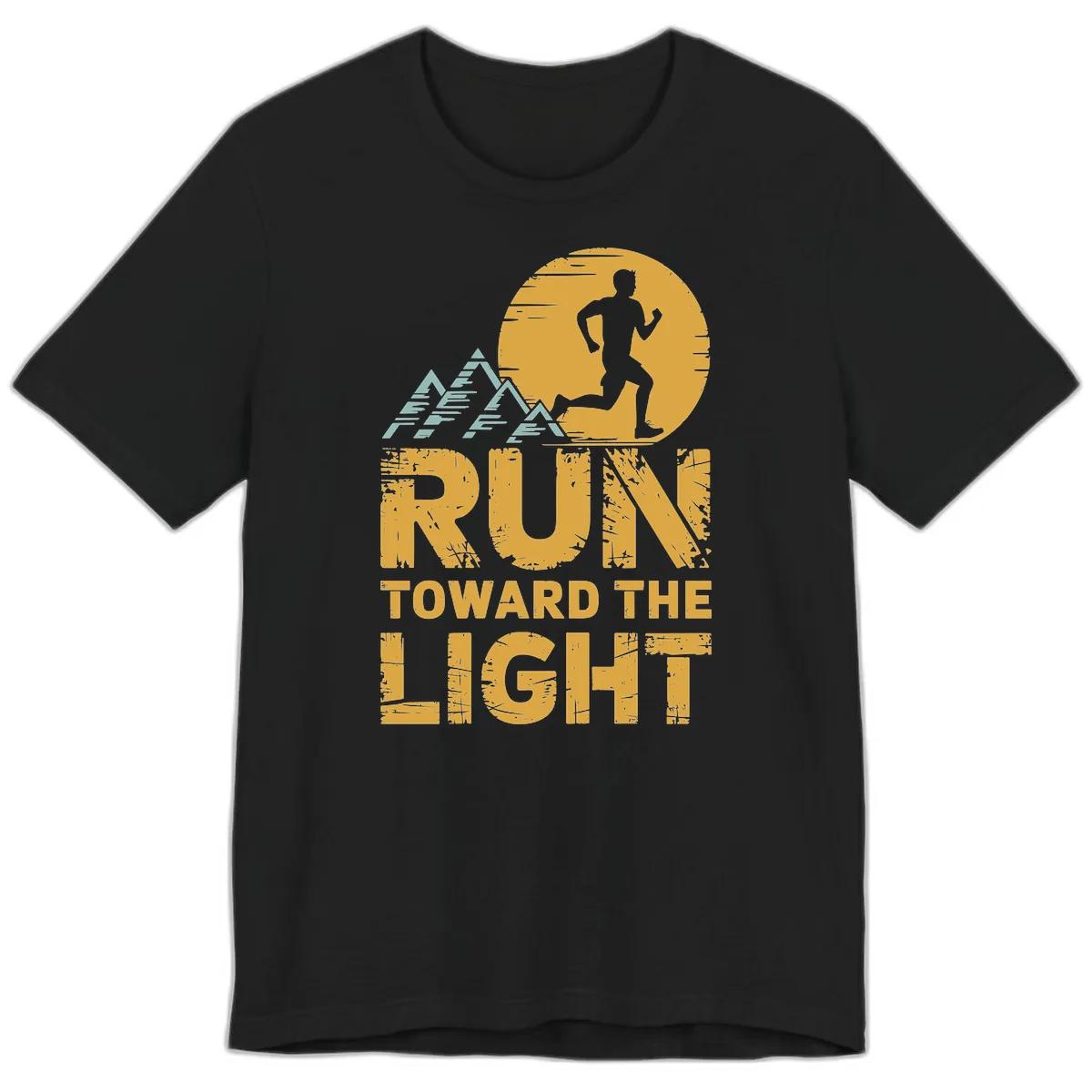 Run Toward The Light Premium T-Shirt in Black