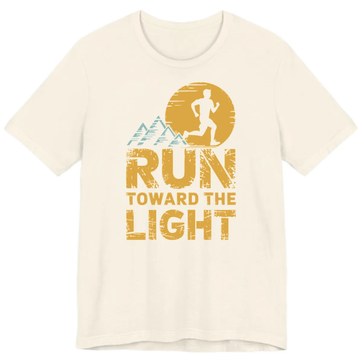 Run Toward The Light Premium T-Shirt in Natural