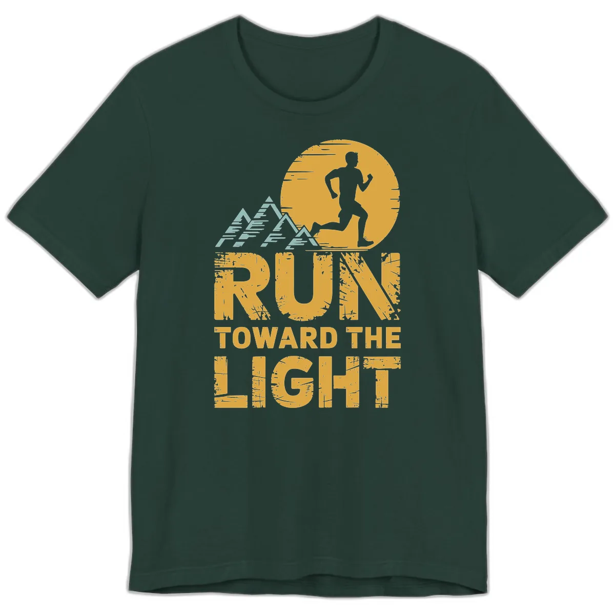 Run Toward The Light Premium T-Shirt in Forest