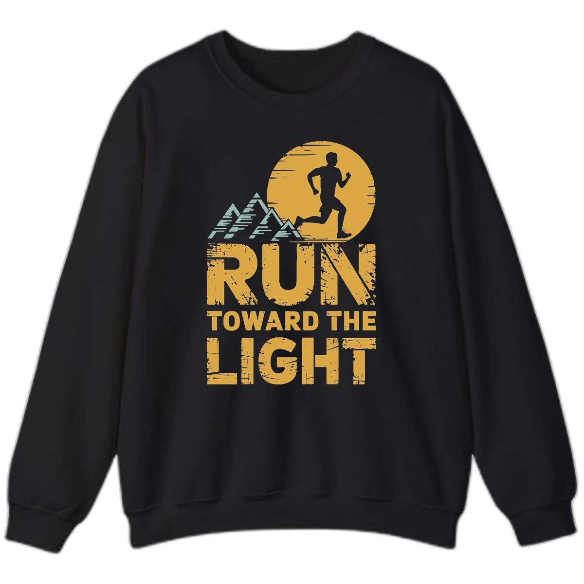 Run Toward The Light Sweatshirt in Black