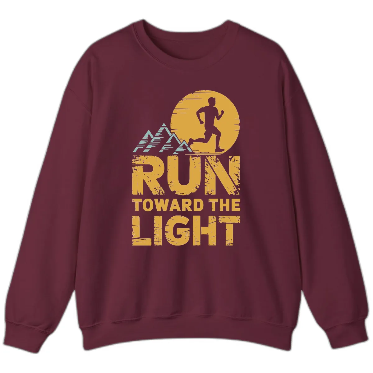 Run Toward The Light Sweatshirt in Maroon