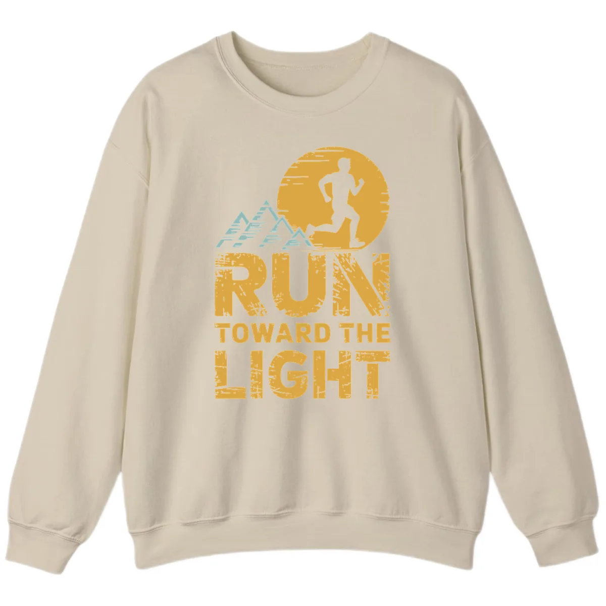 Run Toward The Light Sweatshirt in Sand