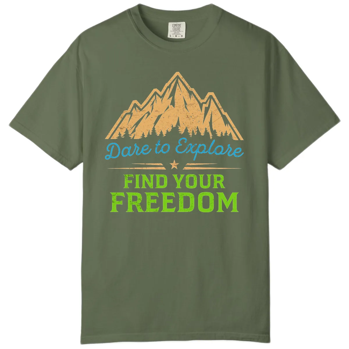 Dare To Explore Find Your Freedom Comfort Color in Sage