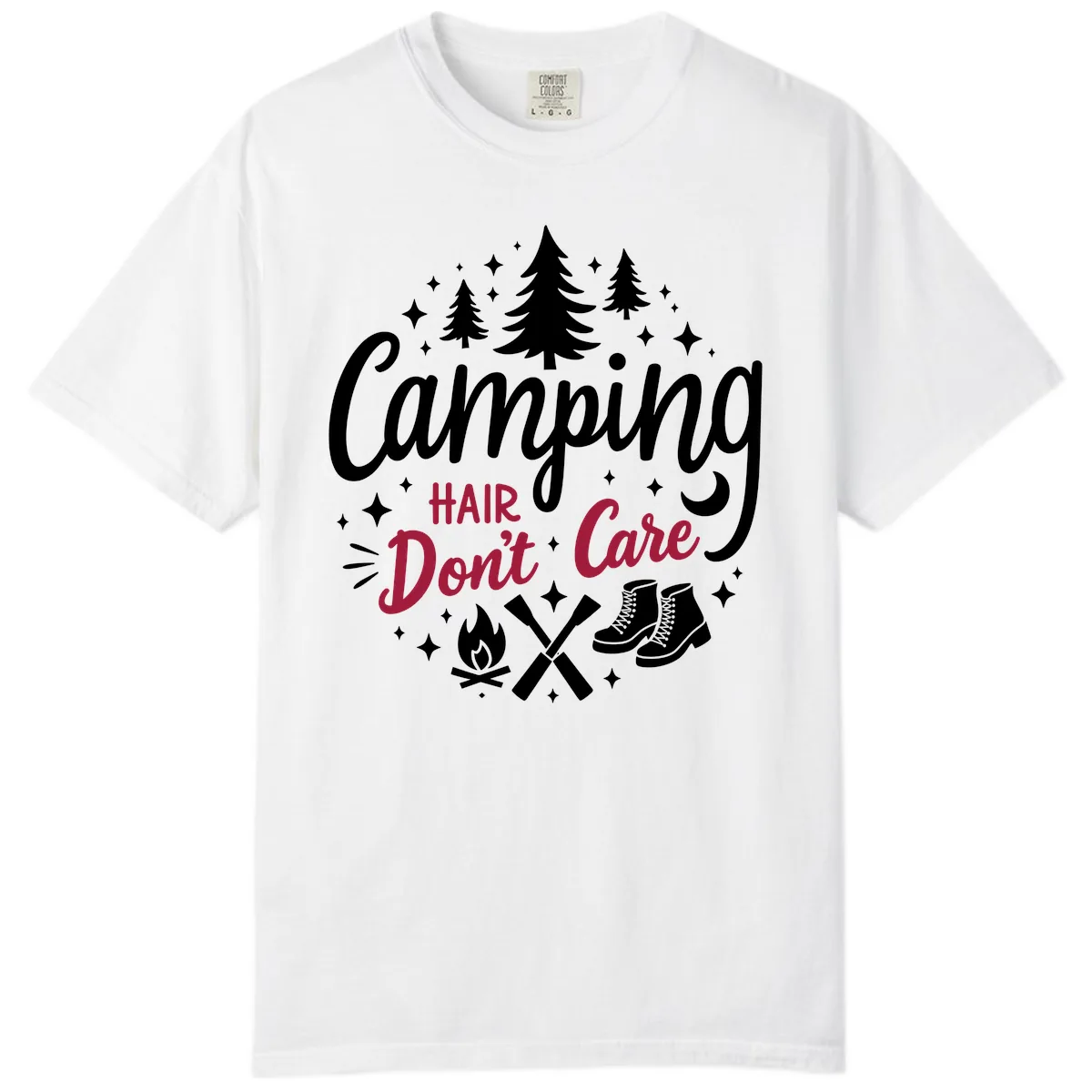 Camping Hair Don't Care Comfort Color in White